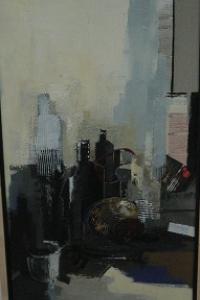 BODEGON CON BOTELLAS NEGRAS